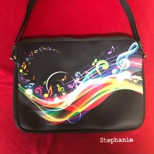 Music Notes/Rainbow New 17 -17.3 inch Neoprene Laptop/IPad Sleeve Bag-Waterproof